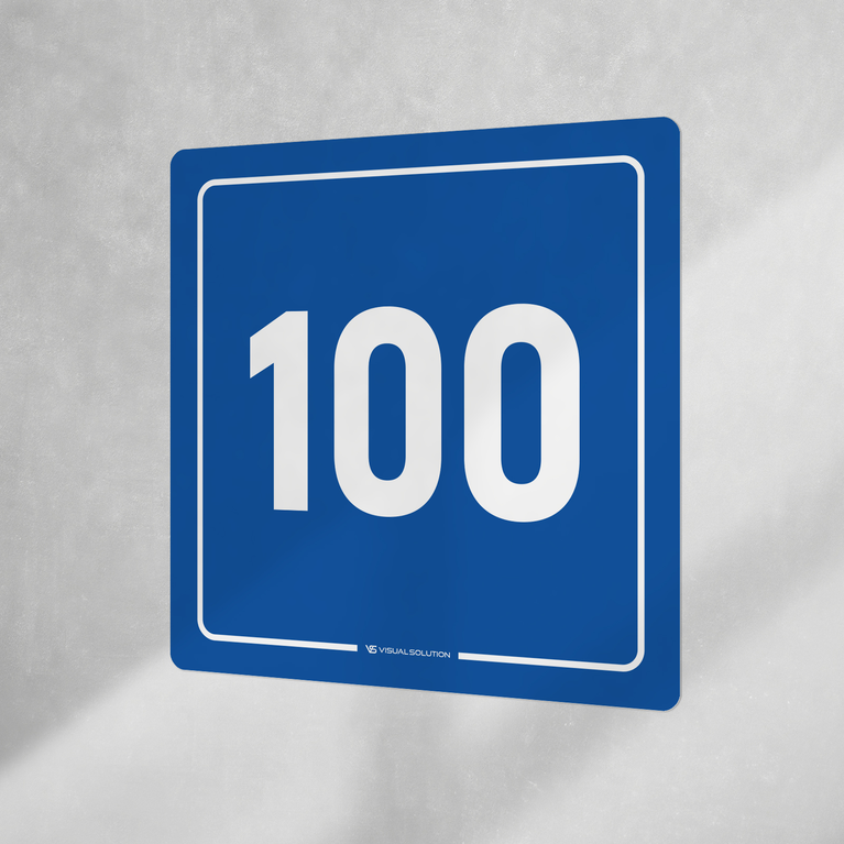 Naklejka informacyjna: numer100