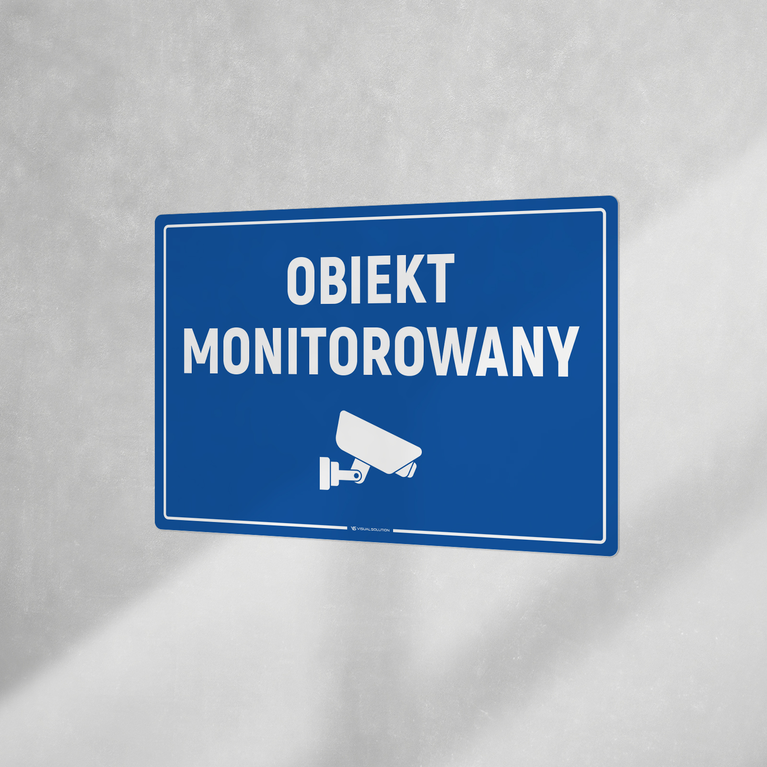 Naklejka informacyjna: Obiekt Monitorowany