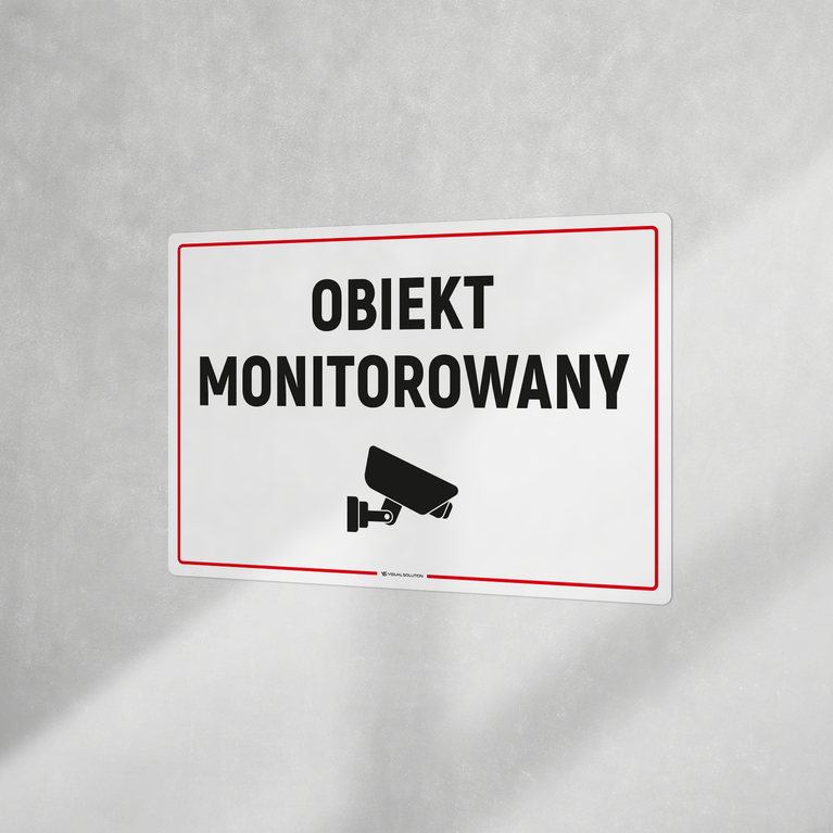 Tabliczka informacyjna: Obiekt Monitorowany