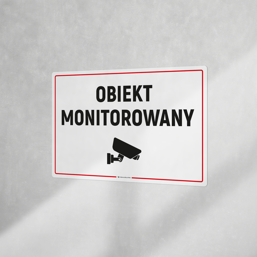 Naklejka informacyjna: Obiekt Monitorowany