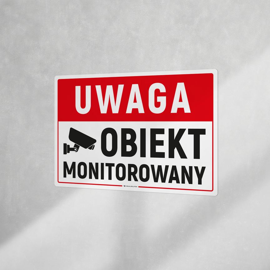 Naklejka informacyjna: Obiekt Monitorowany