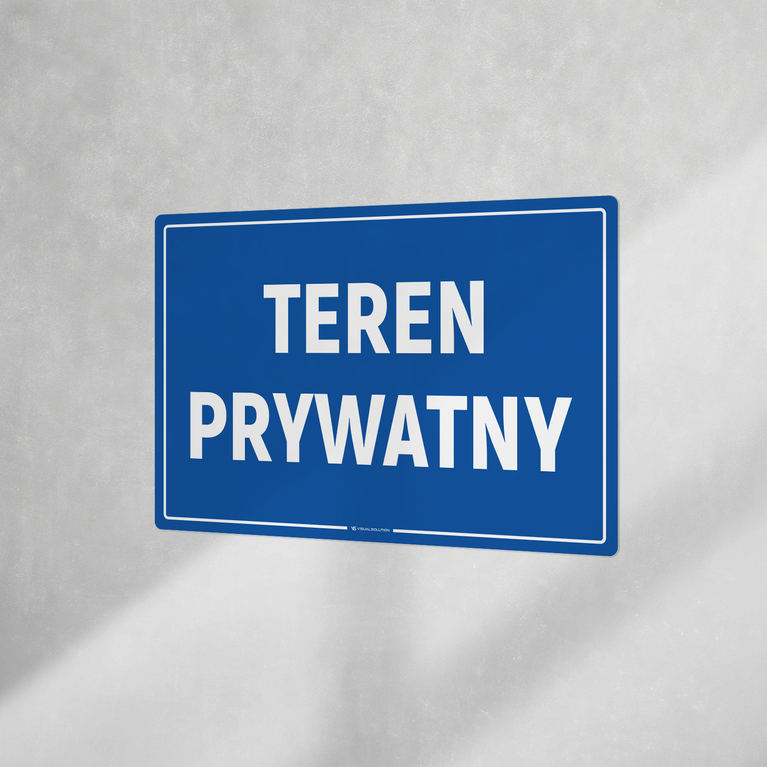 Naklejka informacyjna: Teren Prywatny
