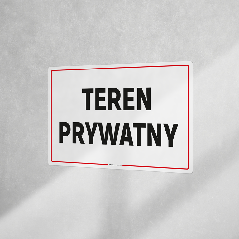 Naklejka informacyjna: Teren Prywatny