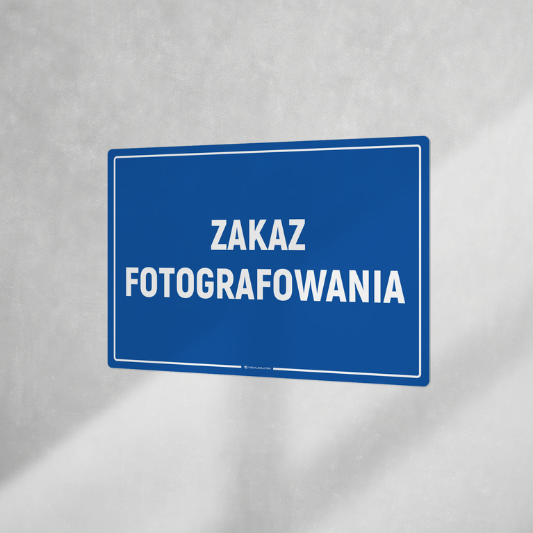 Tabliczka informacyjna: Zakaz Fotografowania