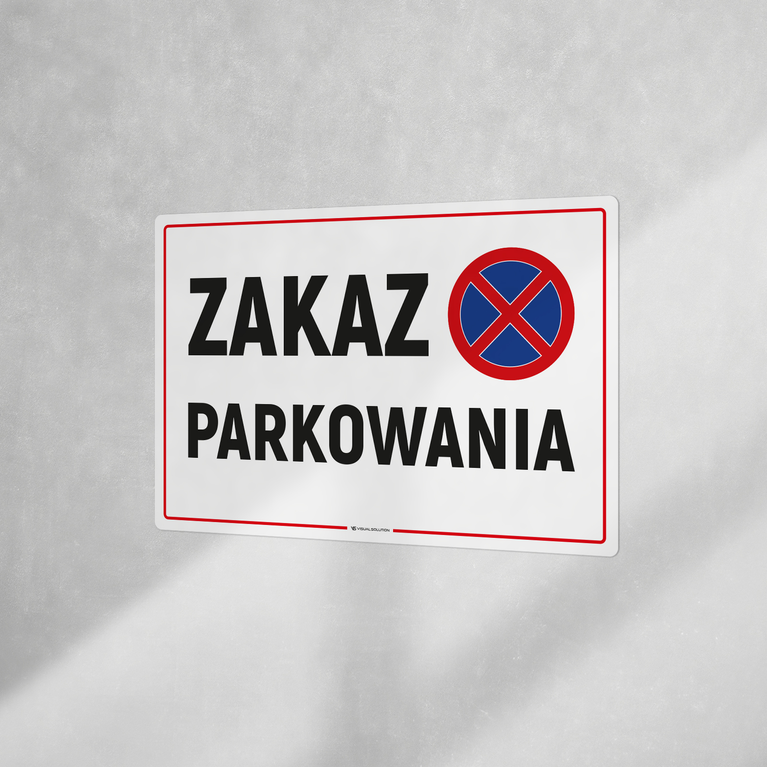 Naklejka informacyjna: Zakaz Parkowania