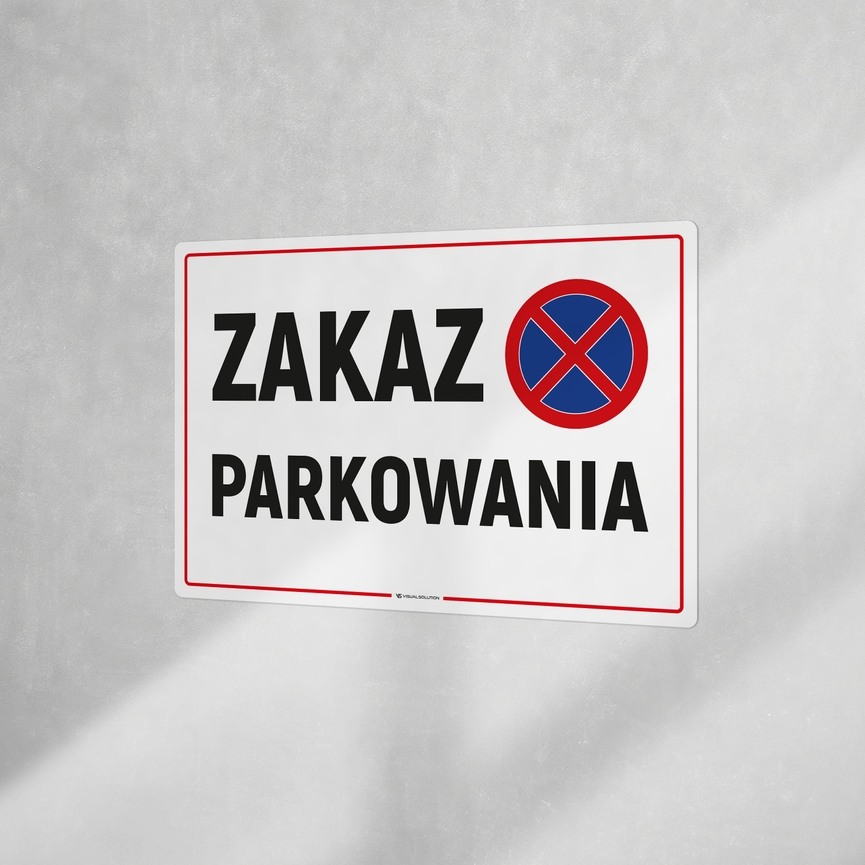 Naklejka informacyjna: Zakaz Parkowania