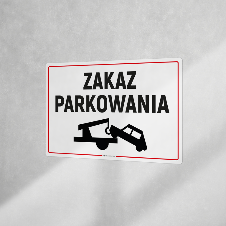 Naklejka informacyjna: Zakaz Parkowania