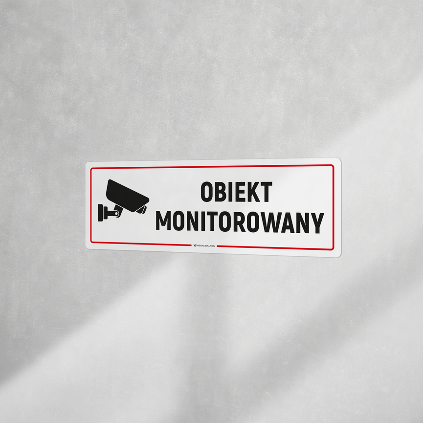 Tabliczka informacyjna: Obiekt Monitorowany