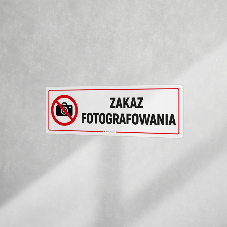 Naklejka informacyjna: Zakaz Fotografowania