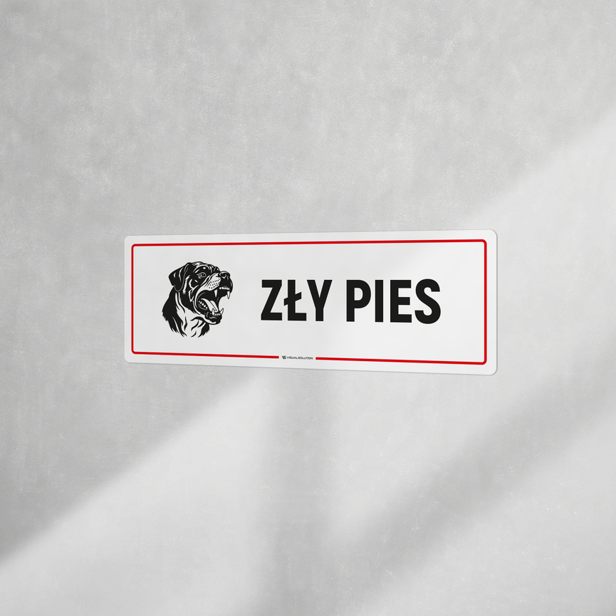 Tabliczka informacyjna: Zły Pies
