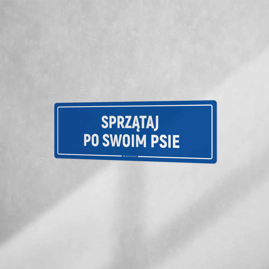 Naklejka informacyjna: Posprzątaj po swoim psie