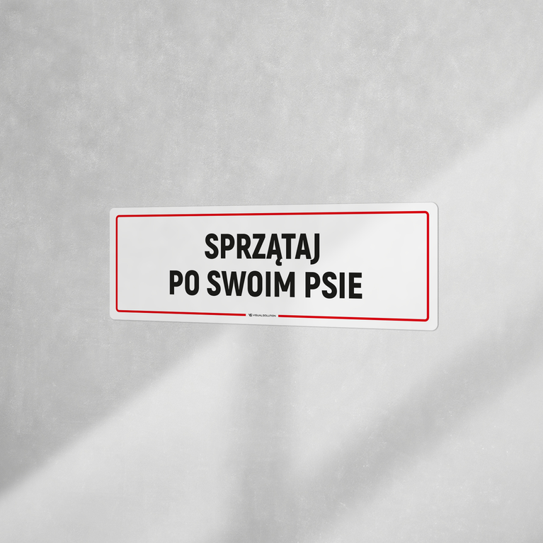 Naklejka informacyjna: Posprzątaj po swoim psie