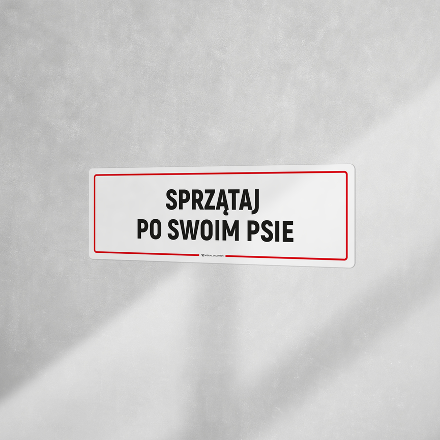 Naklejka informacyjna: Posprzątaj po swoim psie