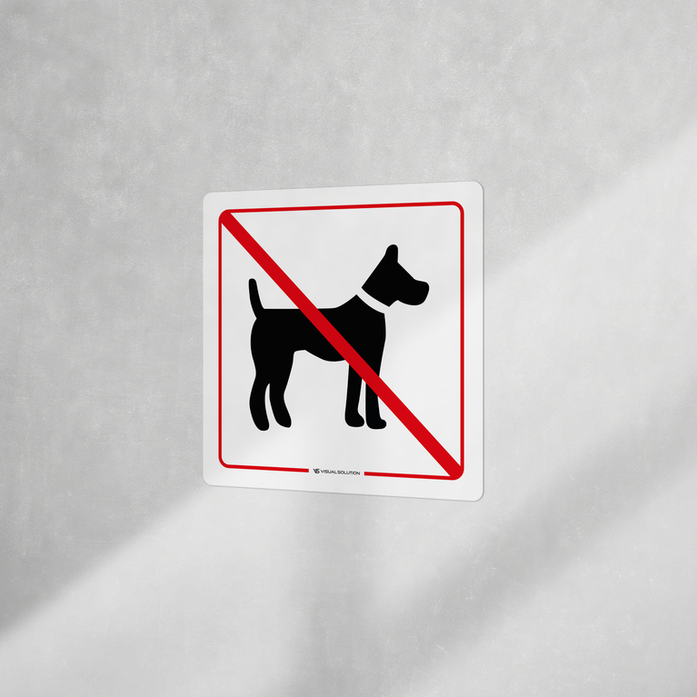 Naklejka informacyjna: Zakaz wyprowadzania psów