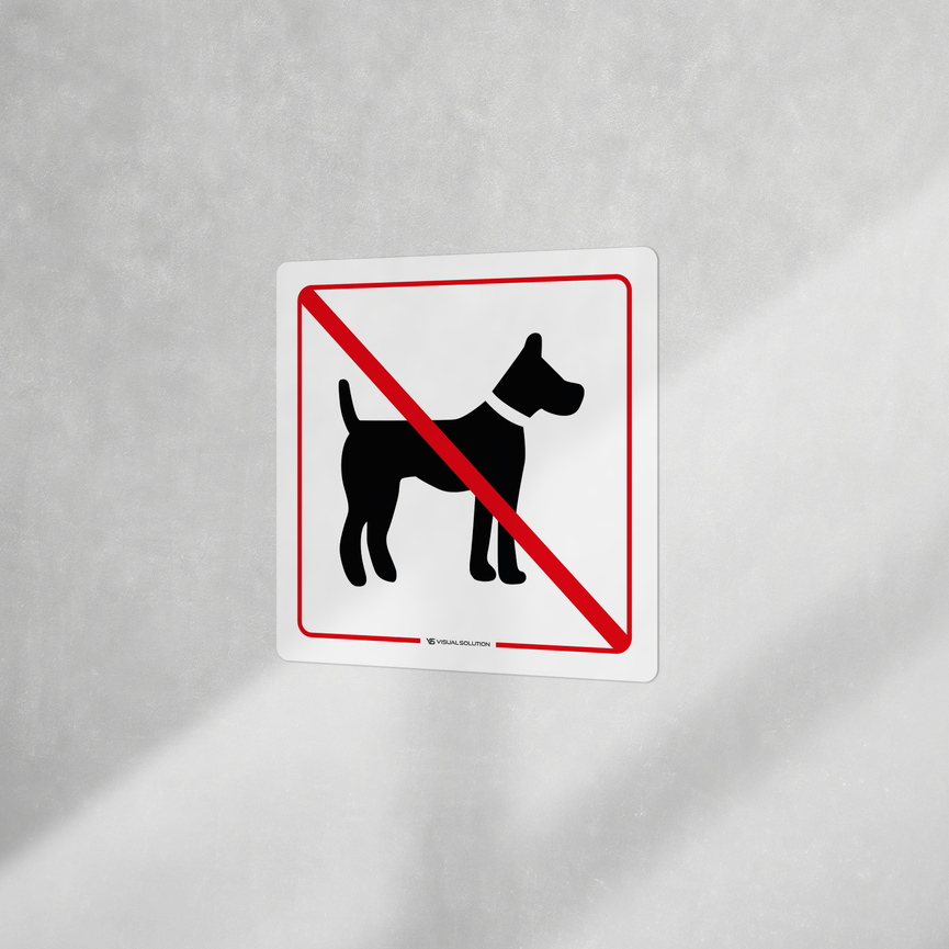 Naklejka informacyjna: Zakaz wyprowadzania psów