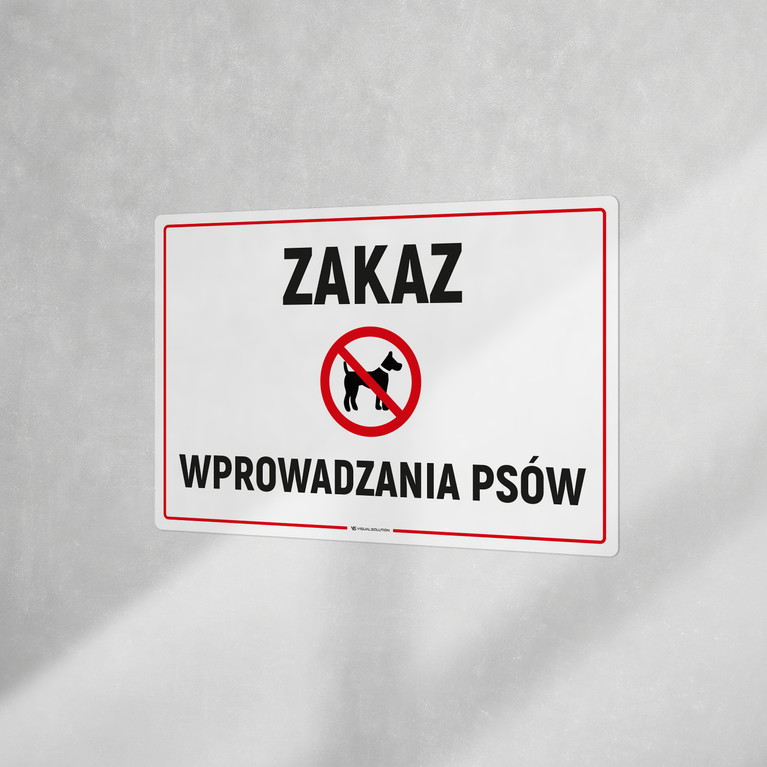Naklejka informacyjna: Zakaz wyprowadzania psów-5szt