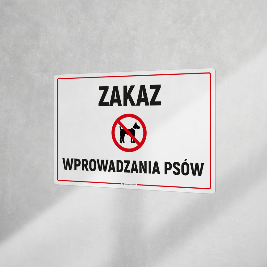 Naklejka informacyjna: Zakaz wyprowadzania psów-5szt
