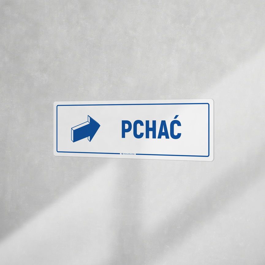 Tabliczka informacyjna: Pchać