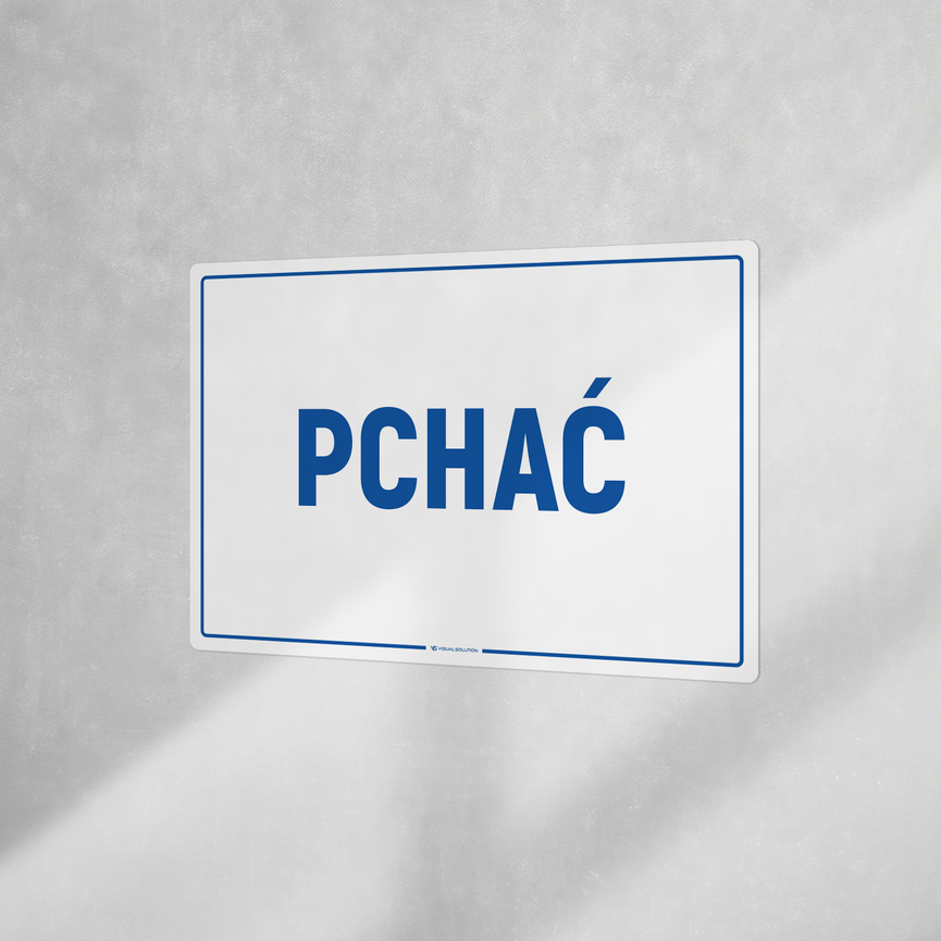Tabliczka informacyjna: Pchać