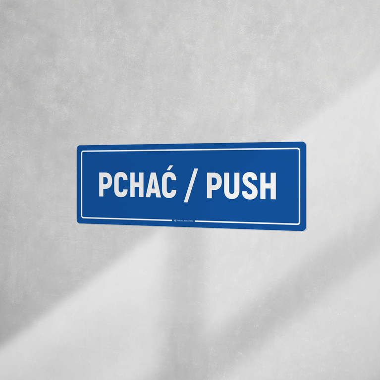 Naklejka informacyjna: Pchać / Push