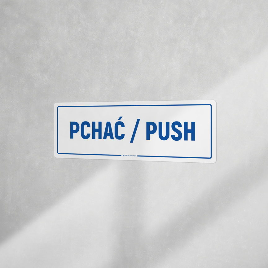 Tabliczka informacyjna: Pchać / Push