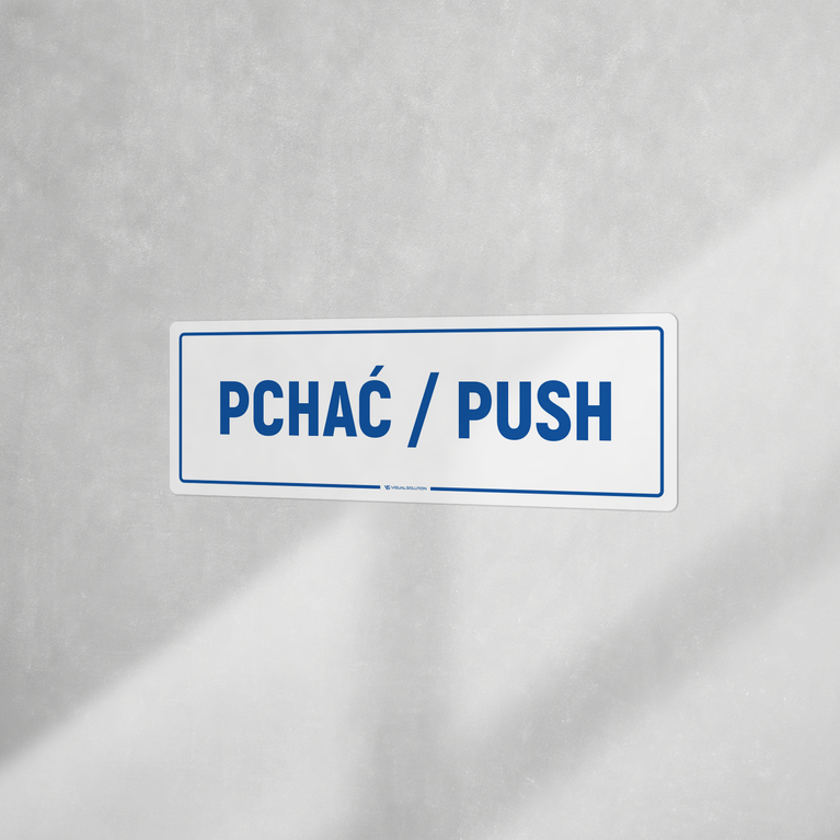 Naklejka informacyjna: Pchać / Push