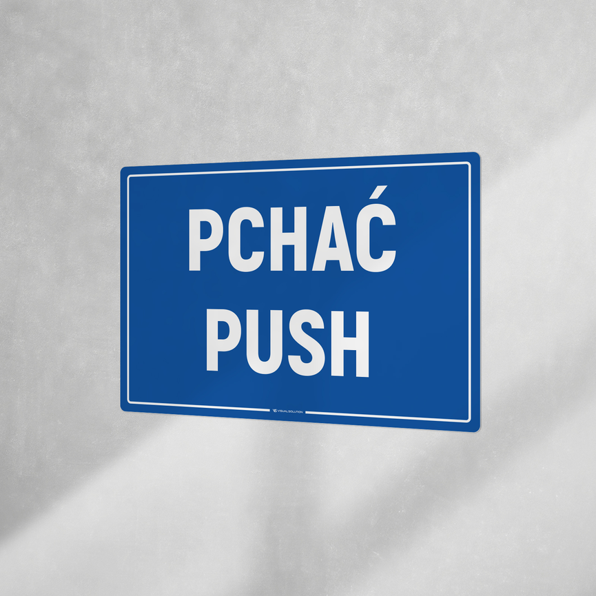 Tabliczka informacyjna: Pchać / Push