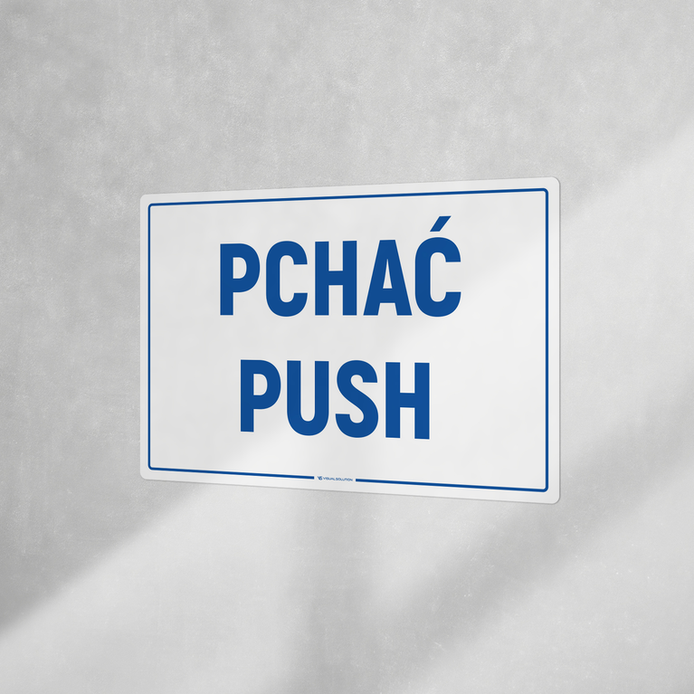 Naklejka informacyjna: Pchać / Push