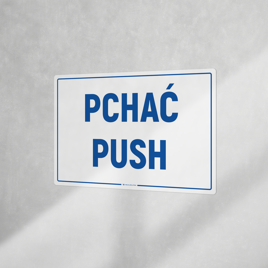 Tabliczka informacyjna: Pchać / Push