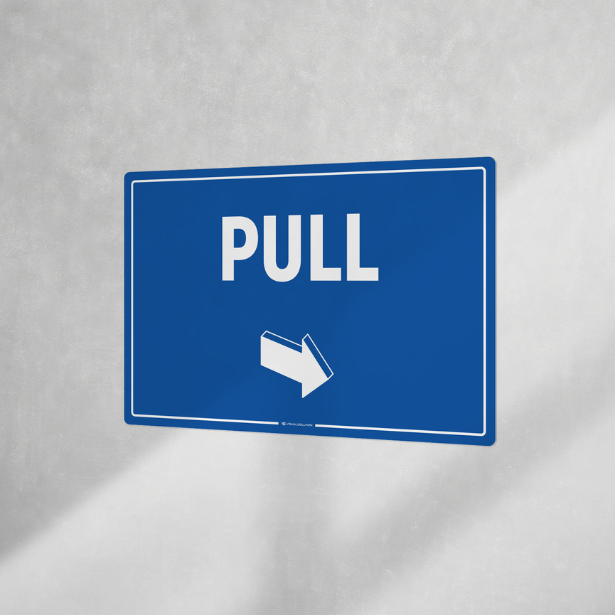 Naklejka informacyjna: Pull