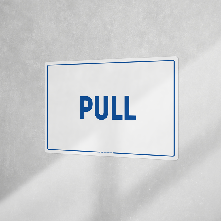 Naklejka informacyjna: Pull