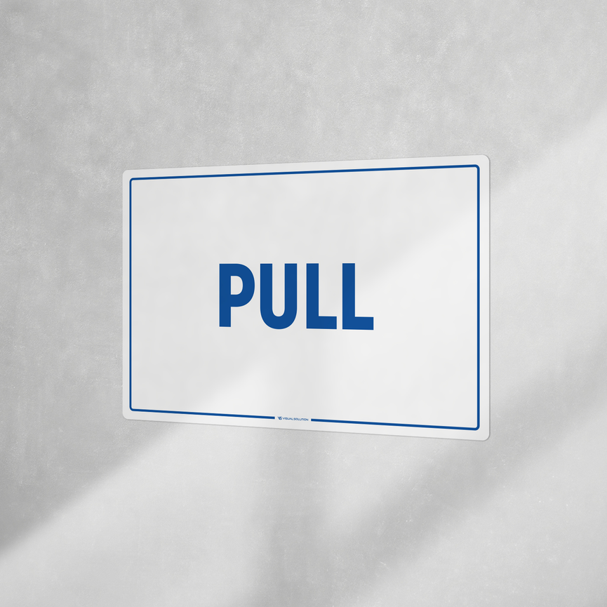 Naklejka informacyjna: Pull