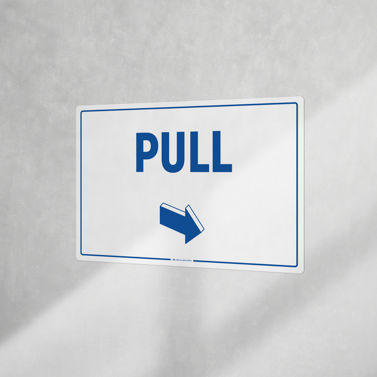 Naklejka informacyjna: Pull