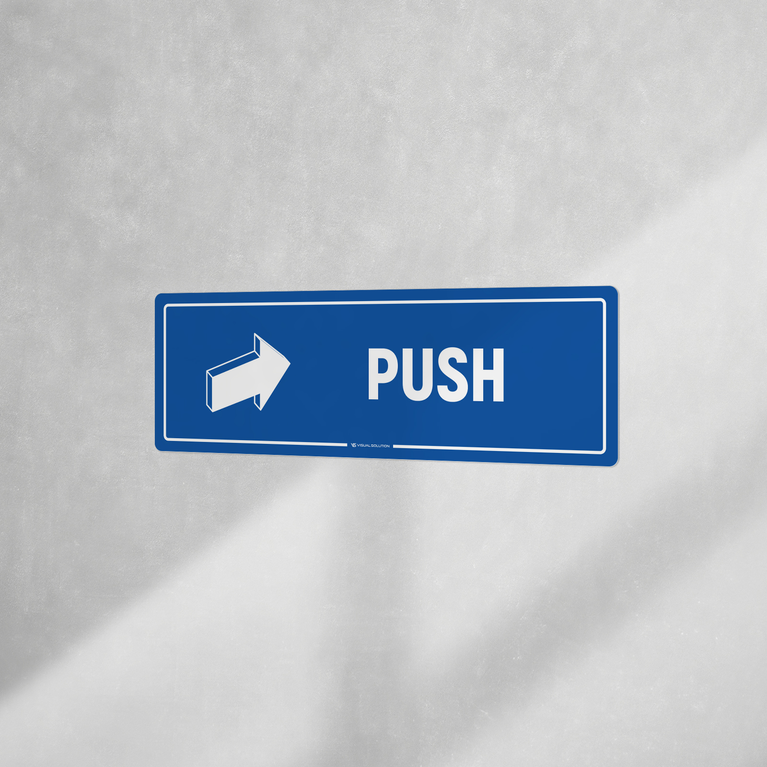 Naklejka informacyjna: Push