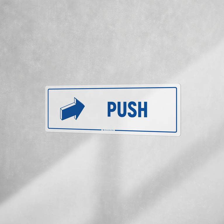 Naklejka informacyjna: Push