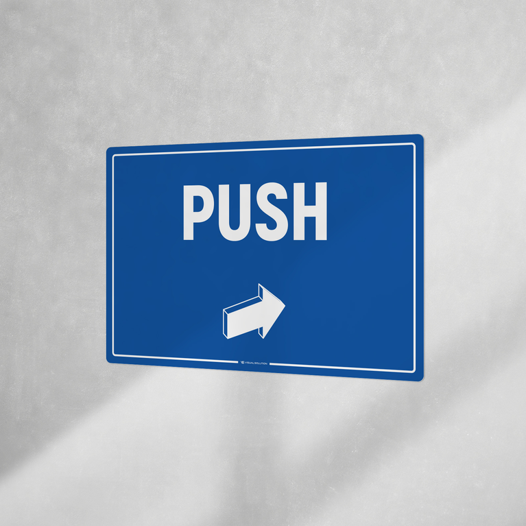 Naklejka informacyjna: Push