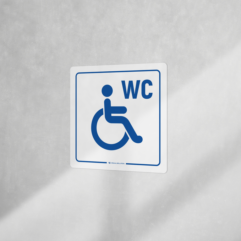 Naklejka informacyjna: WC dla niepełnosprawnych