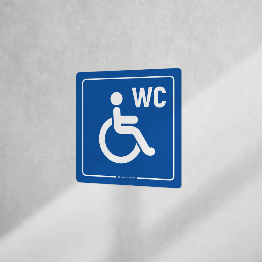 Naklejka informacyjna: WC dla niepełnosprawnych
