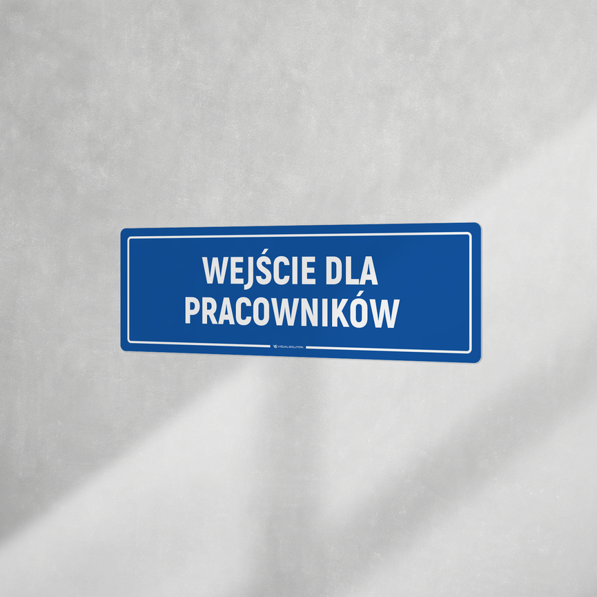 Naklejka informacyjna: Wejście dla pracowników