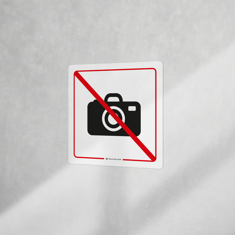 Naklejka informacyjna: Zakaz Fotografowania