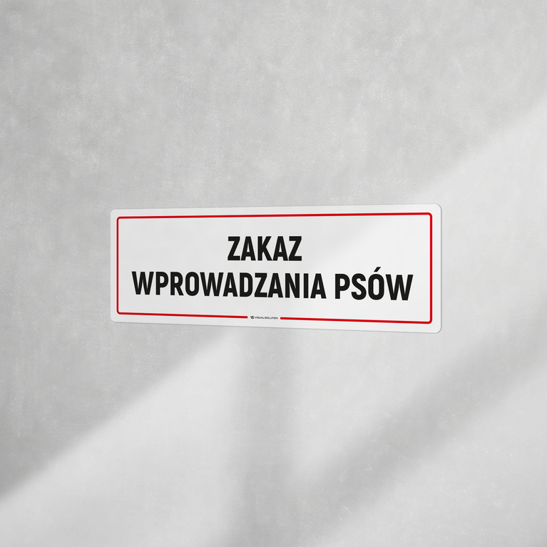 Tabliczka informacyjna: Zakaz wprowadzania psów