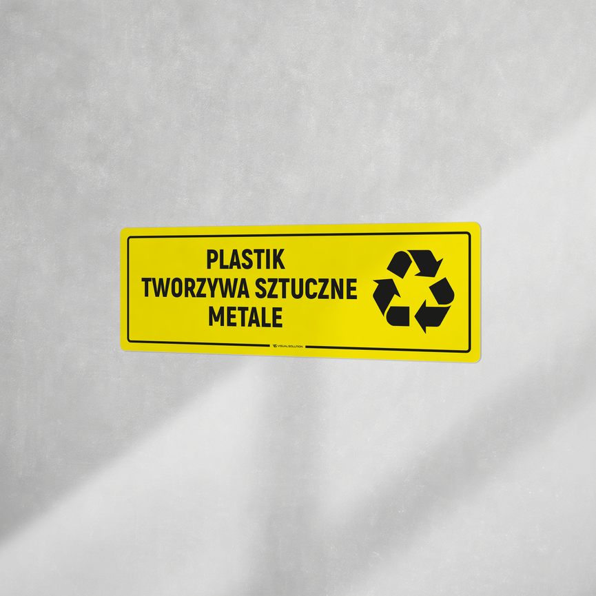 Naklejka informacyjna: Plastik, Tworzywa Sztuczne