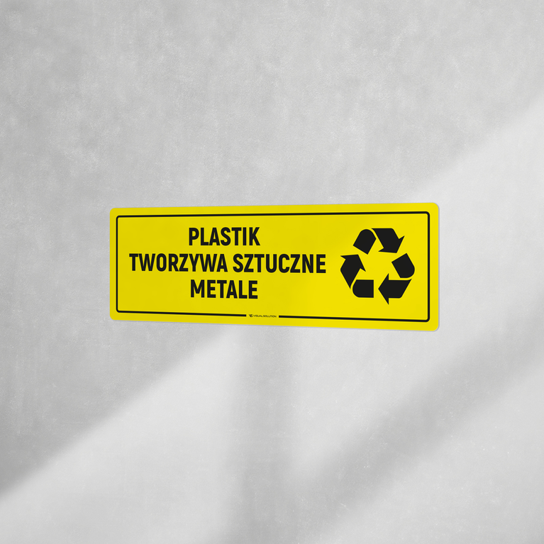 Tabliczka informacyjna: Plastik, Tworzywa Sztuczne