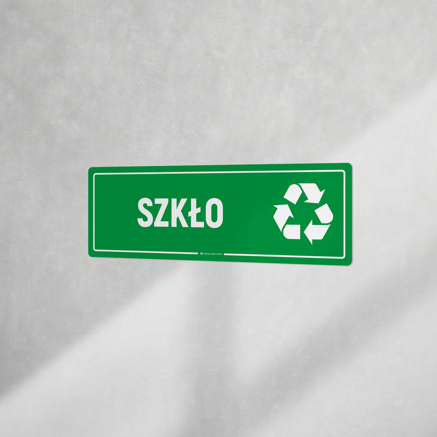 Naklejka informacyjna: Szkło