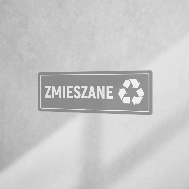 Naklejka informacyjna: Zmieszane