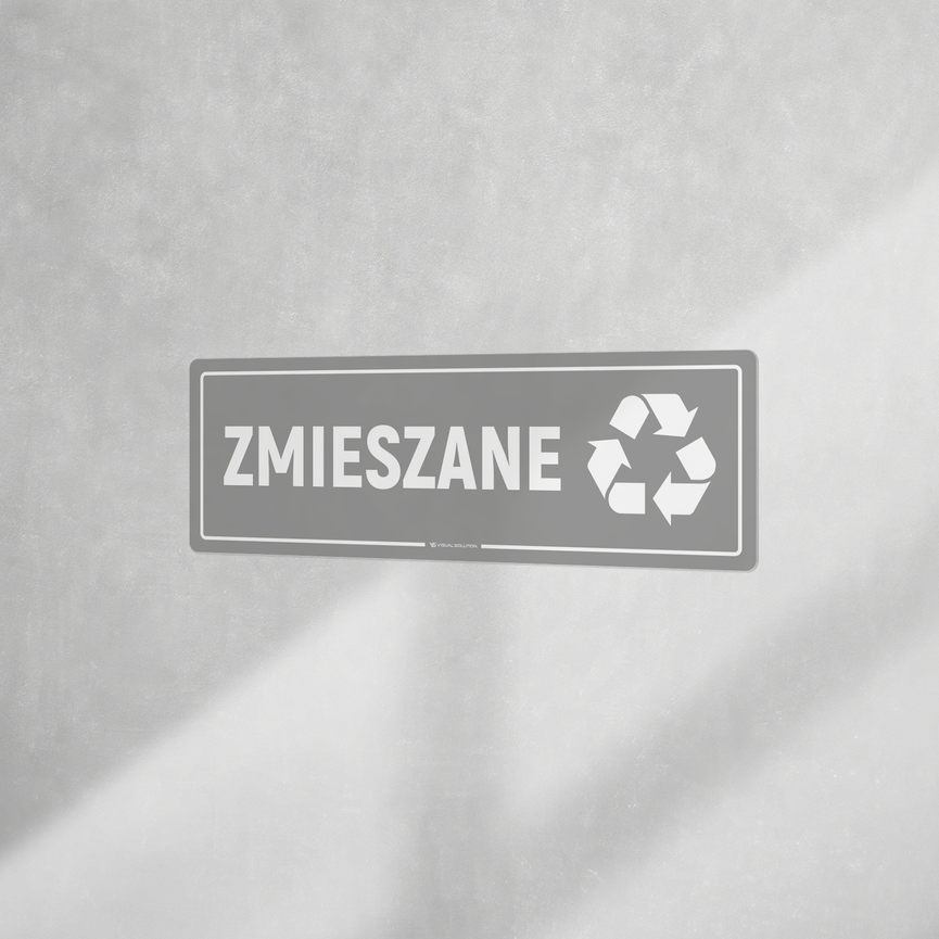 Naklejka informacyjna: Zmieszane