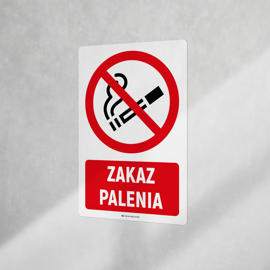 Naklejka informacyjna: Zakaz Palenia-5szt