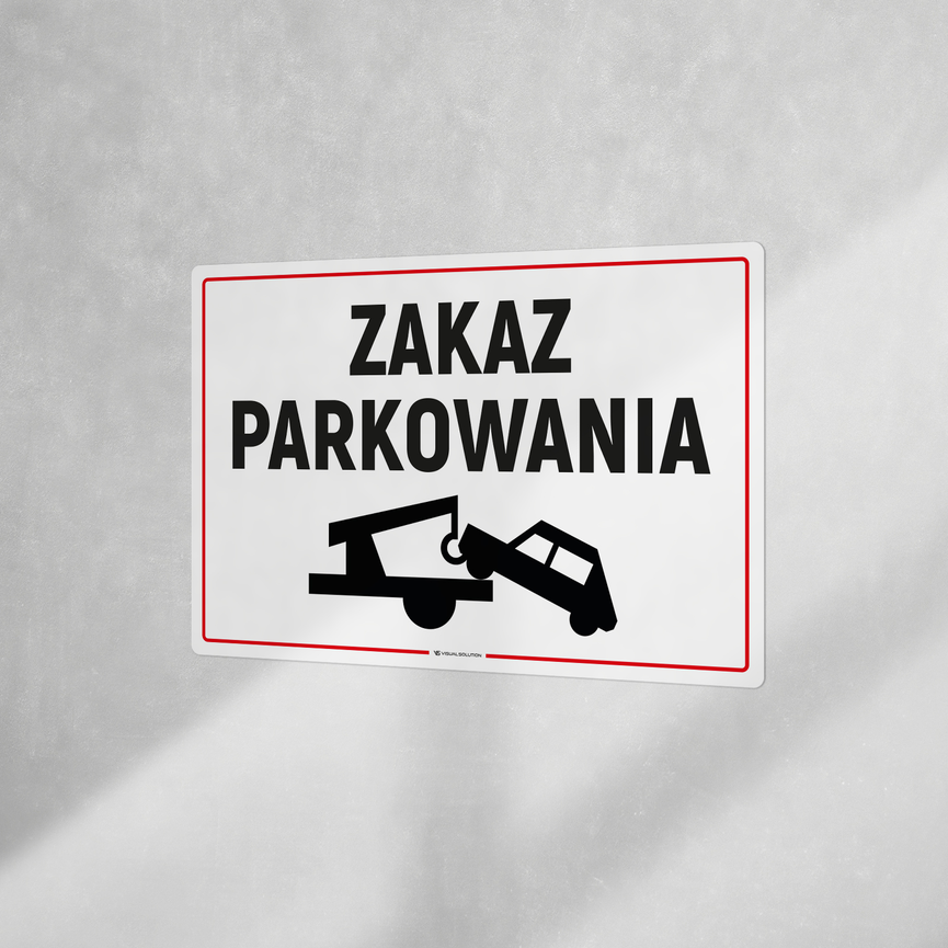 Naklejka informacyjna: Zakaz Parkowania