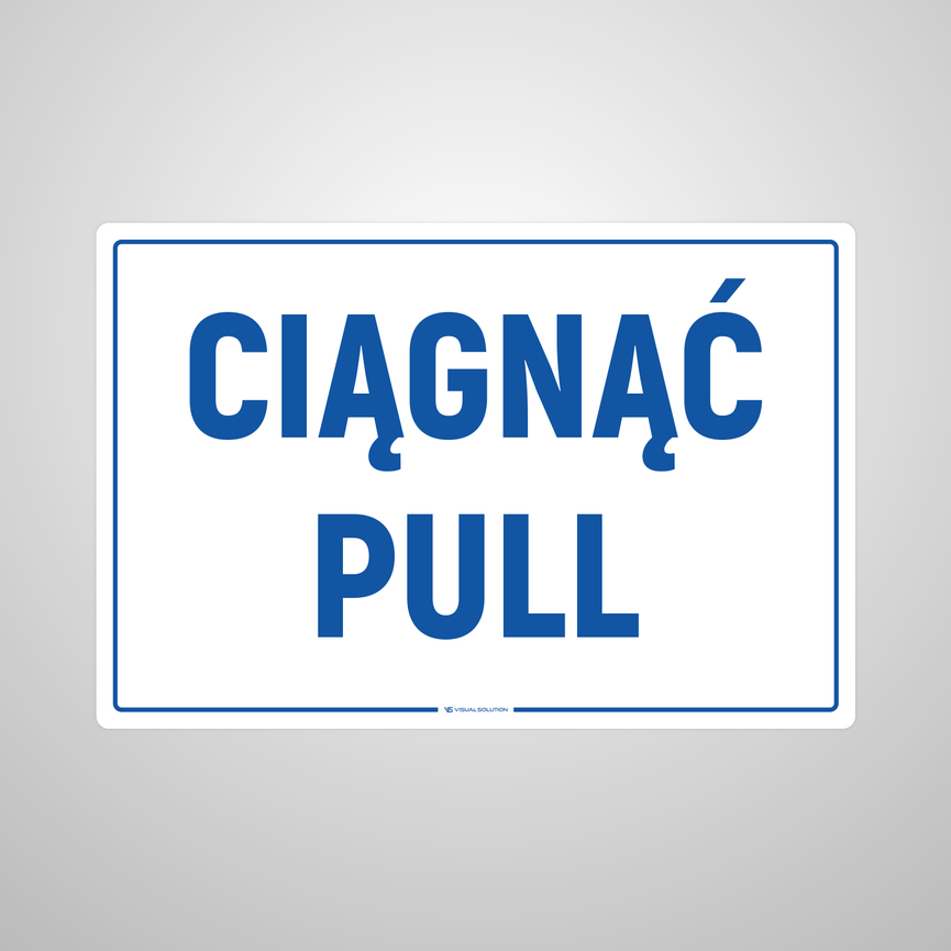 Naklejka na Drzwi: Ciągnąć / Pull – 5szt