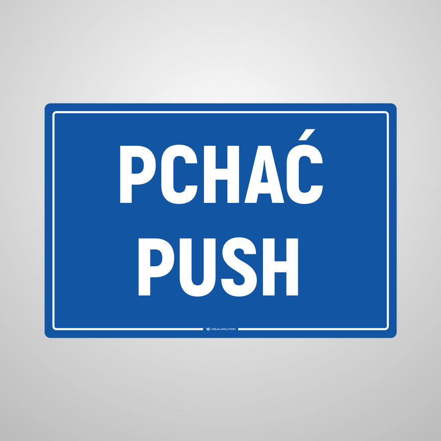 Tabliczka na Drzwi: Pchać/Push